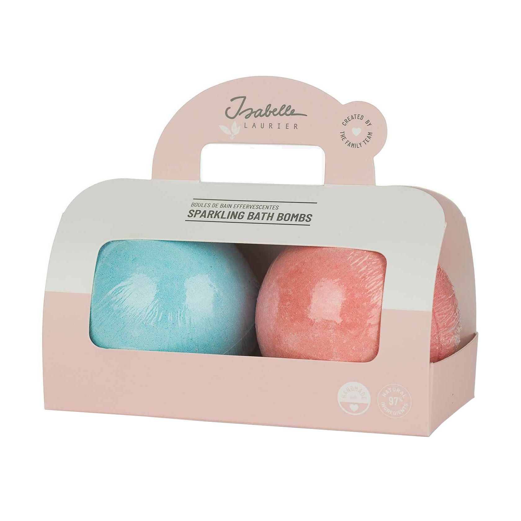 Набір бомбочок для ванни Isabelle Laurier Sparkling Bath Bombs, Orange &amp; Blue, 2*175 г